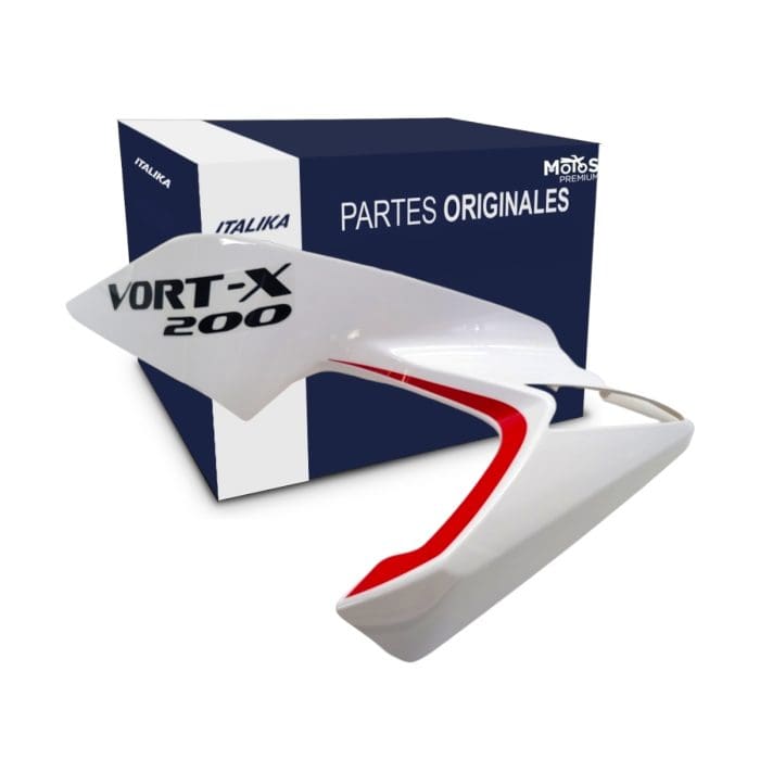 Cubierta Derecha De Tanque Blanco Rojo Vortx200