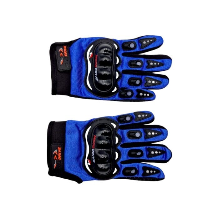 Guantes Grandes Motociclista Azules Motodrive Original - Imagen 2