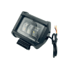 FARO AUXILIAR CUADRADO 3 LED CON LUPA LUZ BLANCA CONTORNO AZUL CON LUZ ALTA, BAJA Y ESTROBO