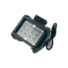 FARO AUXILIAR LED CUADRADO 3 FILAS 12 LED BLANCO CONTORNO AZUL CON LUZ ALTA, BAJA Y ESTROBO