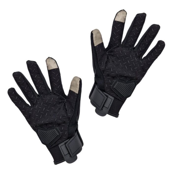 Guante Negro Con Proteccion Metalica M Para Pantalla Tactil - Imagen 3