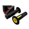 PUÑO DE CAUCHO DOBLE AGARRE NEGRO CON AMARILLO