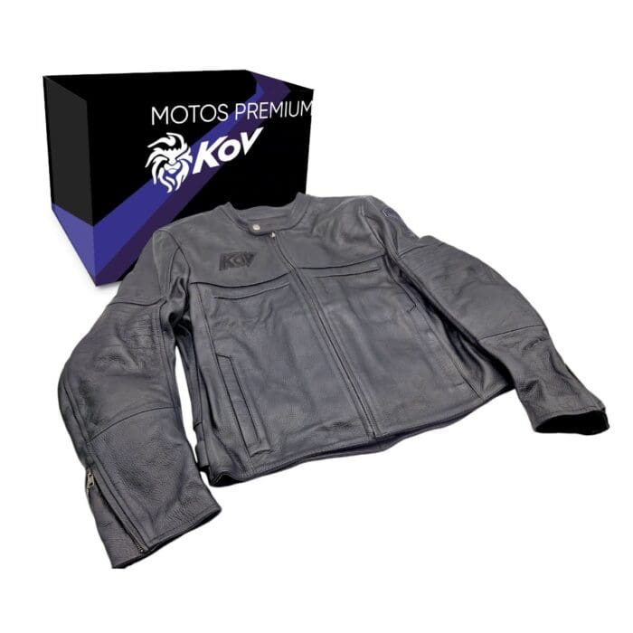 CHAMARRA PIEL CON PROTECCIONES V1 NEGRA TALLA L KOV