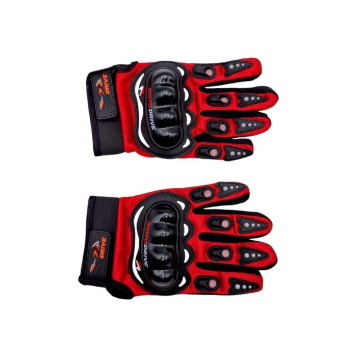 Guantes Chicos Motociclistas Rojos Motodrive Original - Imagen 2