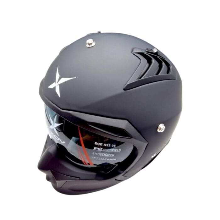 X-kov Casco Tracker Negro Mate M Original - Imagen 5