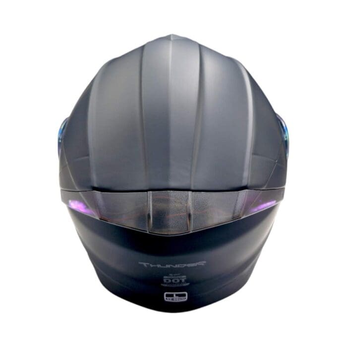 Casco Thunder Led Negro Mate Kov Original - Imagen 3