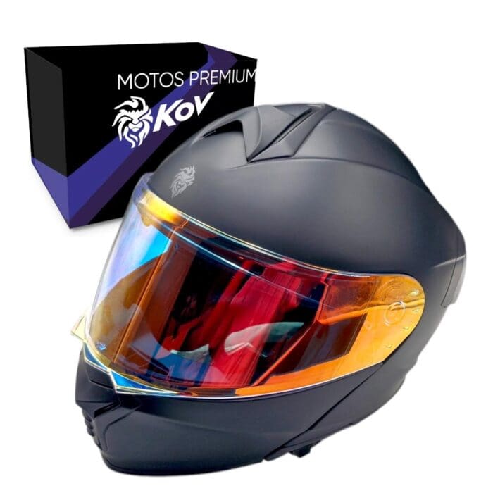 Casco Thunder Led Negro Mate Kov Original
