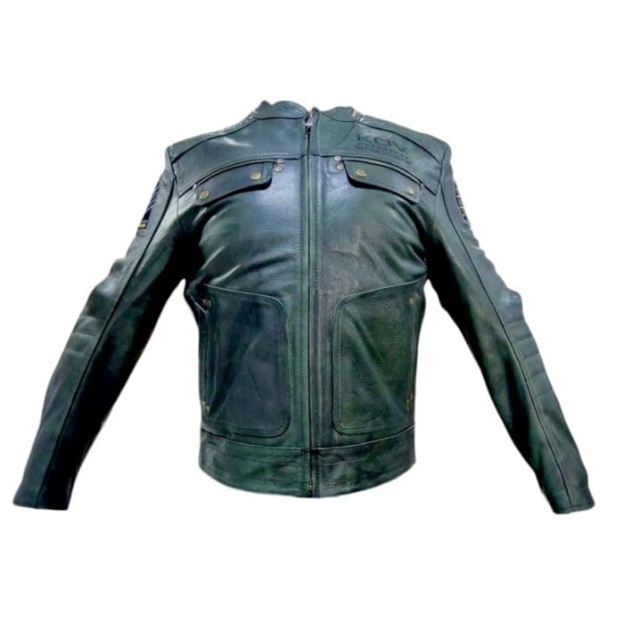 Chamarra Piel Sin Protecciones K-force Verde Xxl Kov Original - Imagen 5