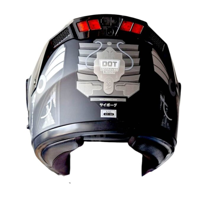 Casco Estelar Cyborg Negro Kov Original - Imagen 5