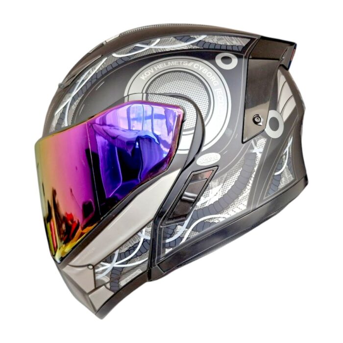 Casco Estelar Cyborg Negro Kov Original - Imagen 2