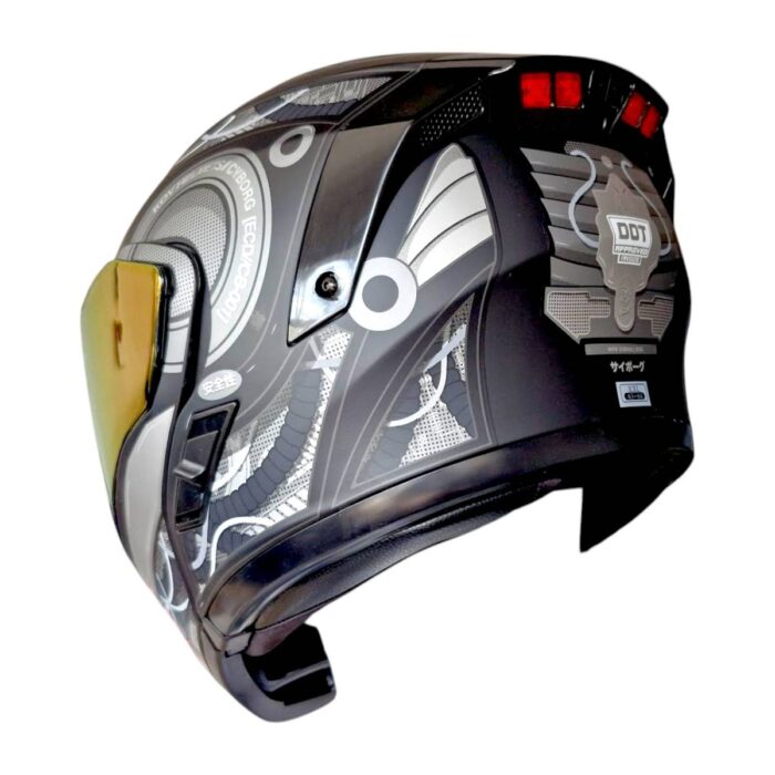 Casco Estelar Cyborg Negro Kov Original - Imagen 3