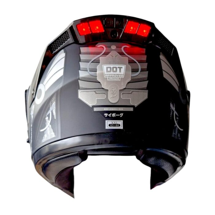 Casco Estelar Cyborg Negro Kov Original - Imagen 4