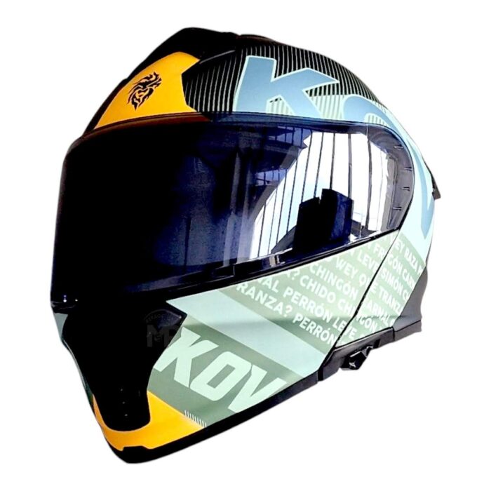 Casco Thunder Flow Verde Kov Original - Imagen 12