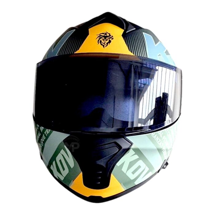 Casco Thunder Flow Verde Kov Original - Imagen 5