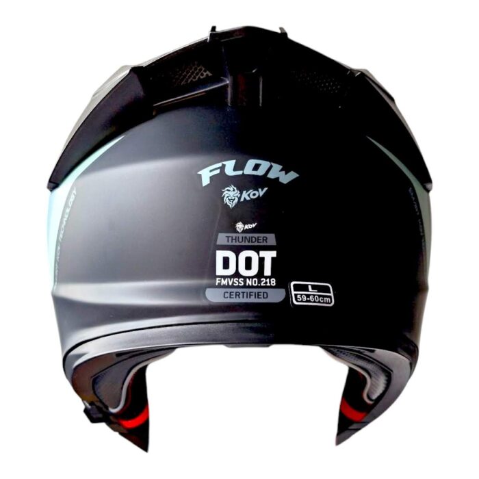 Casco Thunder Flow Verde Kov Original - Imagen 4
