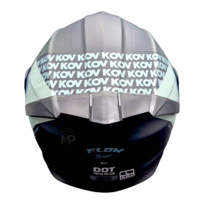 Casco Thunder Flow Verde Kov Original - Imagen 9