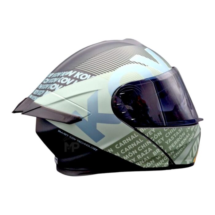 Casco Thunder Flow Verde Kov Original - Imagen 11