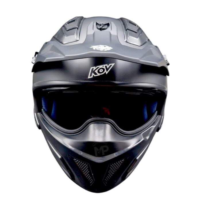 Casco Rock-o Solido Negro Mate Kov Original - Imagen 5