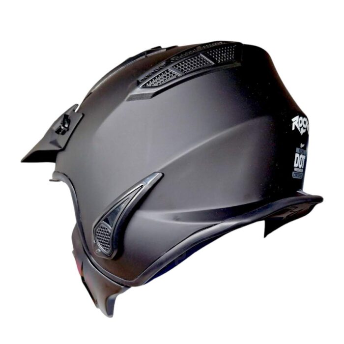 Casco Rock-o Solido Negro Mate Kov Original - Imagen 3
