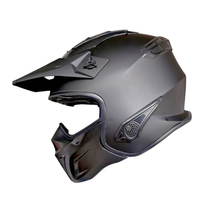 Casco Rock-o Solido Negro Mate Kov Original - Imagen 2