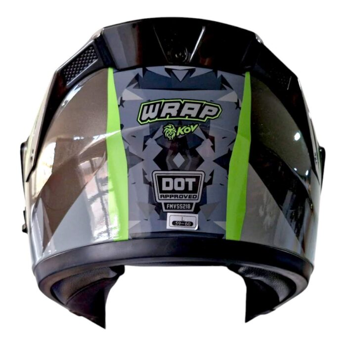 Casco Estelar Wrap Verde L Kov Original - Imagen 4