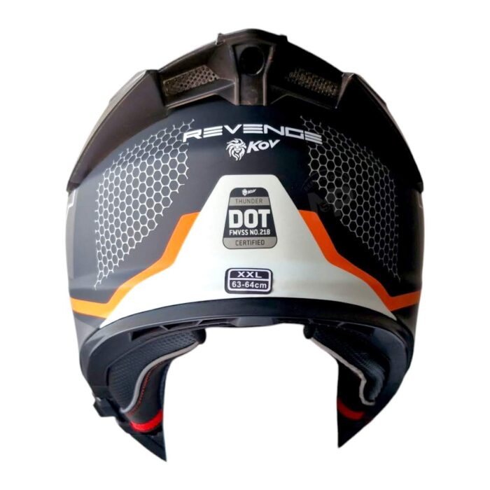 Casco Thunder Revenge Naranja Kov Original - Imagen 4
