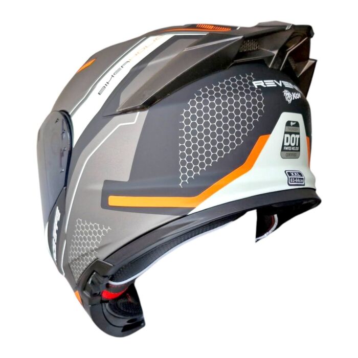 Casco Thunder Revenge Naranja Kov Original - Imagen 3